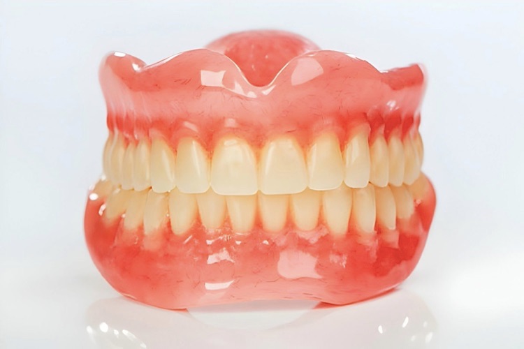 front view of dentures